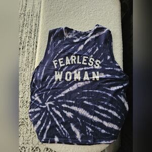 good hYOUman Purple and White Muscle Tee